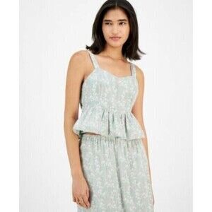 Celebrity Pink Cotton Cropped Peplum